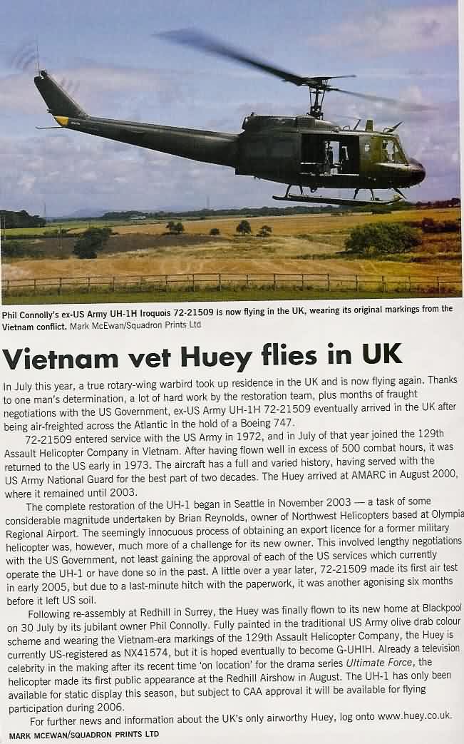 Huey Article in Aircraft Illustrated October 2005